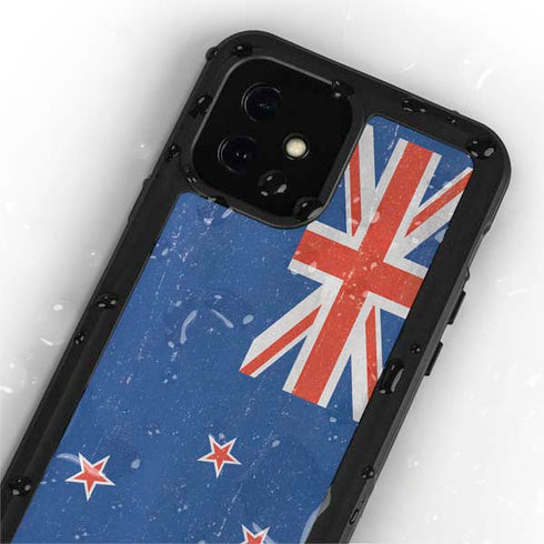 New Zealand Flag Distressed iPhone 12 Mini Waterproof Case
